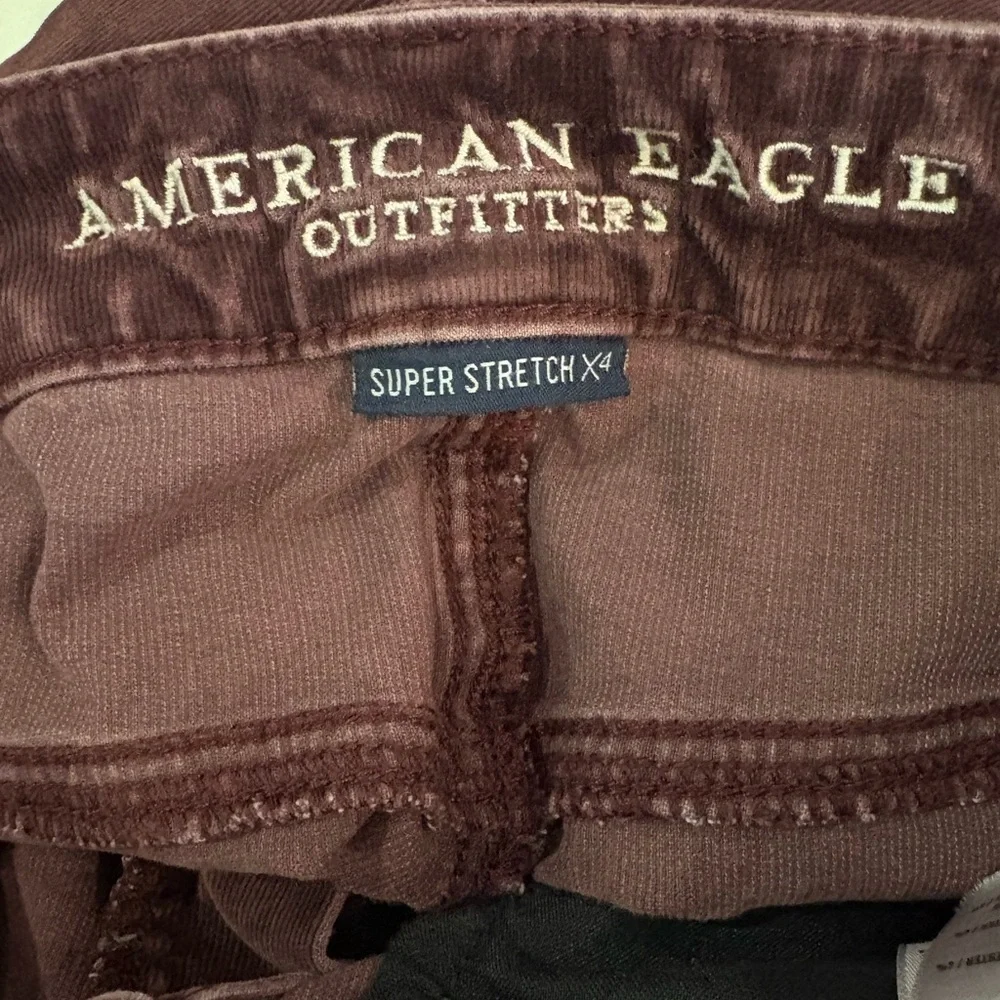 American Eagle Wine Red Corduroy Jeggings - Picture 8 of 9